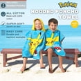 thumbnail image 2 of Franco Pokemon Anime Kids Beach/Pool/Bath/Camping Hooded Towel Poncho 24" X 22", Absorbent Cotton Cover up, Official Licensed Pokemon Product, 2 of 6