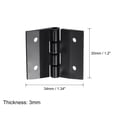 thumbnail image 2 of Uxcell 8Pack 30x34mm Acrylic Hinges Hardware Folding Hinge with Mounting Hole Black, 2 of 6