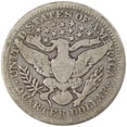 thumbnail image 2 of 1909 Barber Quarter G Good 90% Silver 25c US Type Coin Collectible, 2 of 2
