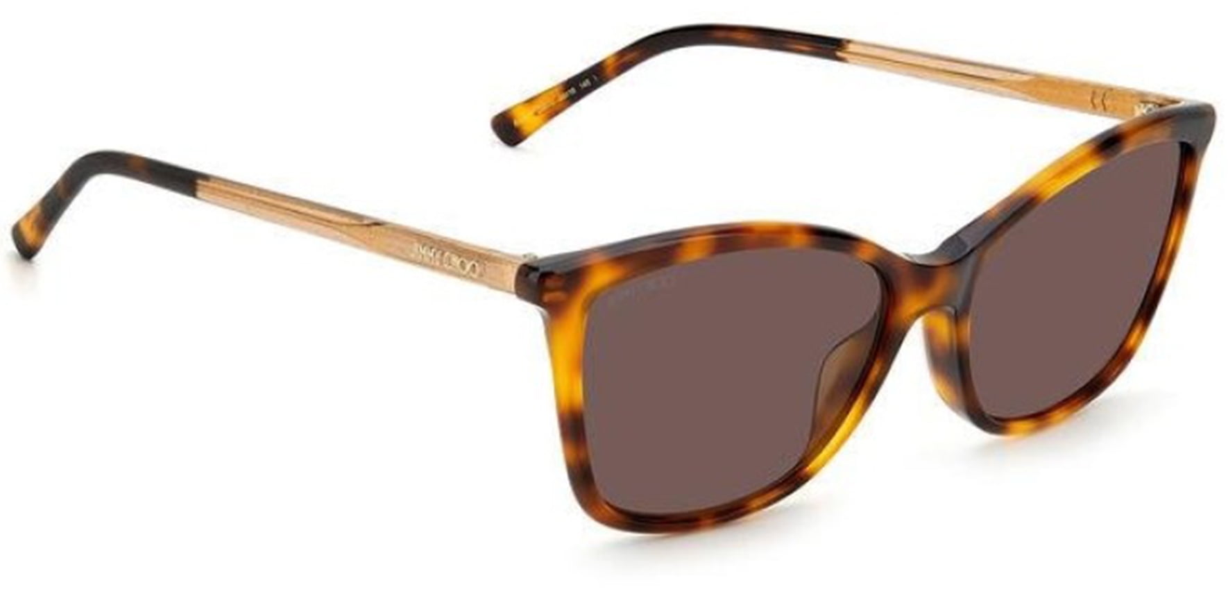 Jimmy Choo BA Women's Havana Squared Cat Eye Sunglasses