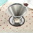 thumbnail image 2 of <p>Cone Coffee Filter, Coffee Filter, Stainless Steel Coffee Filter 304 Stainless Steel Coffee Infuse Coffee Tools For Kitchen Coffee Accessories Cafe</p>, 2 of 7