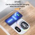 thumbnail image 5 of Cargador inalámbrico, estación de carga 3 en 1 con reloj digital, soporte de carga rápida compatible con la serie Iphone, serie Apple Watch, serie Airpods, 5 of 5