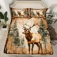 thumbnail image 2 of Castle Fairy Animal Deer 4pcs Bed Sheets,Tree Branches King Sheets,Abstract Vintage Super Cozy Sheet Set,Breathable Wildlife Home Decor, 2 of 7