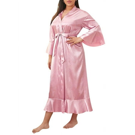 

Mobimib Women’sSexy Silk Pyjamas Bathrobe Pajamas&Loungewear