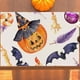 thumbnail image 4 of Juego de 4 manteles individuales de lino de otoño con calabaza aterradora, 12 x 18 pulgadas, manteles de mesa resistentes al calor de temporada para decoración de fiestas, cocinas y comedore, 4 of 5