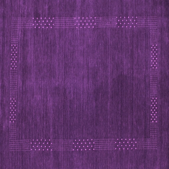 Ahgly Company Indoor Square Abstract Purple Contemporary Area Rugs, 7' Square