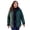 Emerald Green Tweed Texture, variant on Women's Plus Size Printed Fleece Coat With Sherpa Lining