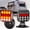 Black, variant on Wireless Trailer Lights Magnetic Kit, Bluetooth LED Tow Lights with IP67 Waterproof, Fast Charge Tail Light with 12 Hours Runtime, Turn Signal Reverse Brake Light for RV Boat Truck Car Towing