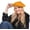 Orange, variant on Solid Color French Beret Hat. Classic French, Casual and Chic Lightweight Cap for Women