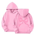 thumbnail image 2 of GiLiling Chandail à Capuchon avec Nœud pour Filles, Chandail en Molleton Graphique Mignon à Imprimé Léopard pour Enfants, Chandail à Capuchon Décontracté, Haut à Manches Longues Col Rond (Rose, 3-4 Ans), 2 of 8