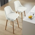 thumbnail image 4 of CHITA Upholstered Counter Height Swivel Barstool with Back Set of 2, 4 of 11