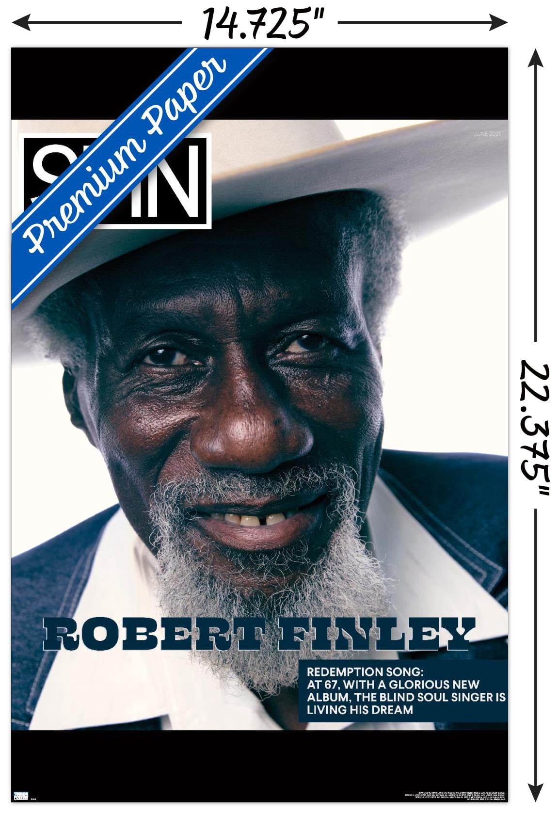 SPIN Magazine - Robert Finley 21 Wall Poster, 14.725" x 22.375"