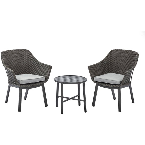 CYYI Better Homes & Gardens Cason Cove Contemporary 3 Piece Chat Set with Gray Cushions