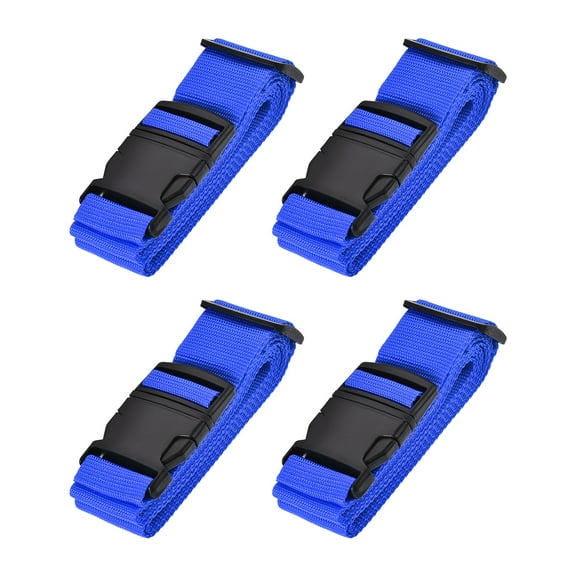 Unique Bargains Luggage Straps Suitcase Belts with Buckle Adjustable Travel Accessories Dark Blue