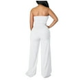 thumbnail image 6 of 2 Piece Set for Women Wide Leg Pant with Sleeveless Strapless Tube Top Summer Casual 2PCS Outfits, 6 of 6