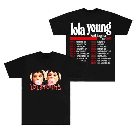 Lola Young 2025 Tour T-Shirts HipHop Streetwear Women Men Crewneck Short Sleeve Tee