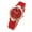 1-red, variant on Kcodviy Beautiful Fashion Bracelet Watch Ladies Watch Round bracelet watch Watch for Elderly Men Silicone Watch Strap Watches for Big Wrists Expandable Wrist Watch for Women Watch with Light Wristband