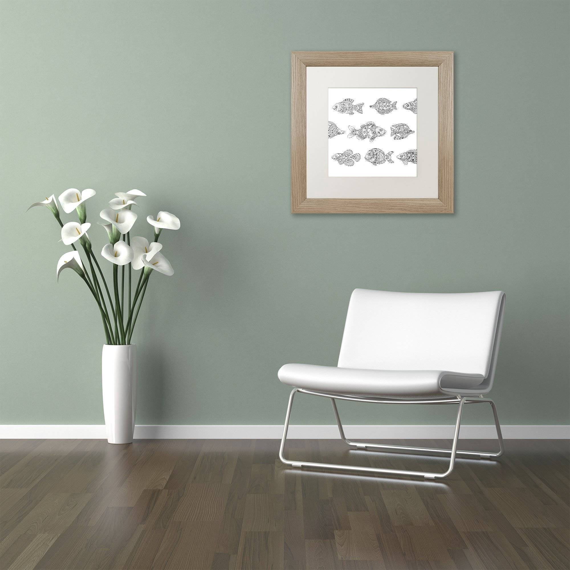 Trademark Fine Art "Spirit Animals 1" Canvas Art by Filippo Cardu, White Matte, Birch Frame