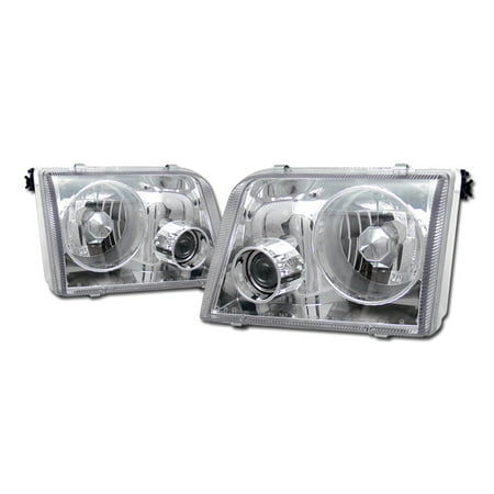 RL Concepts CHROME HOUSING PROJECTOR PROJECTOR HEAD LIGHTS LAMPS DY 93-97 FORD RANGER