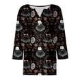 thumbnail image 5 of Godom Women Halloween Shirt Halloween Tshirt Graphic Tees Fall Season 3/4 Sleeve Tops, 5 of 5