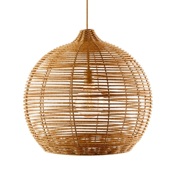 Better Homes & Gardens Natural Woven BatteryOperated Medium Pendant