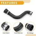 thumbnail image 4 of Unique Bargains Radiator Hose No.A2045018782 Upper Water Tank Connection Coolant Water Hose for Mercedes-Benz C-CLASS E-CLASS GLK-CLASS Rubber Black Good Sealing, 4 of 7