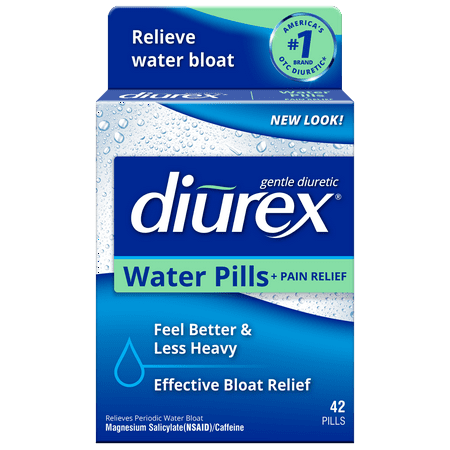Diurex Water Pills + Pain Relief - Relieve Water Bloat, Cramps, & Fatigue - 42 Ct