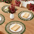 thumbnail image 2 of Unique Bargains Set of 6 Round Farmhouse Placemats for Dining Table Decor Green, 2 of 6