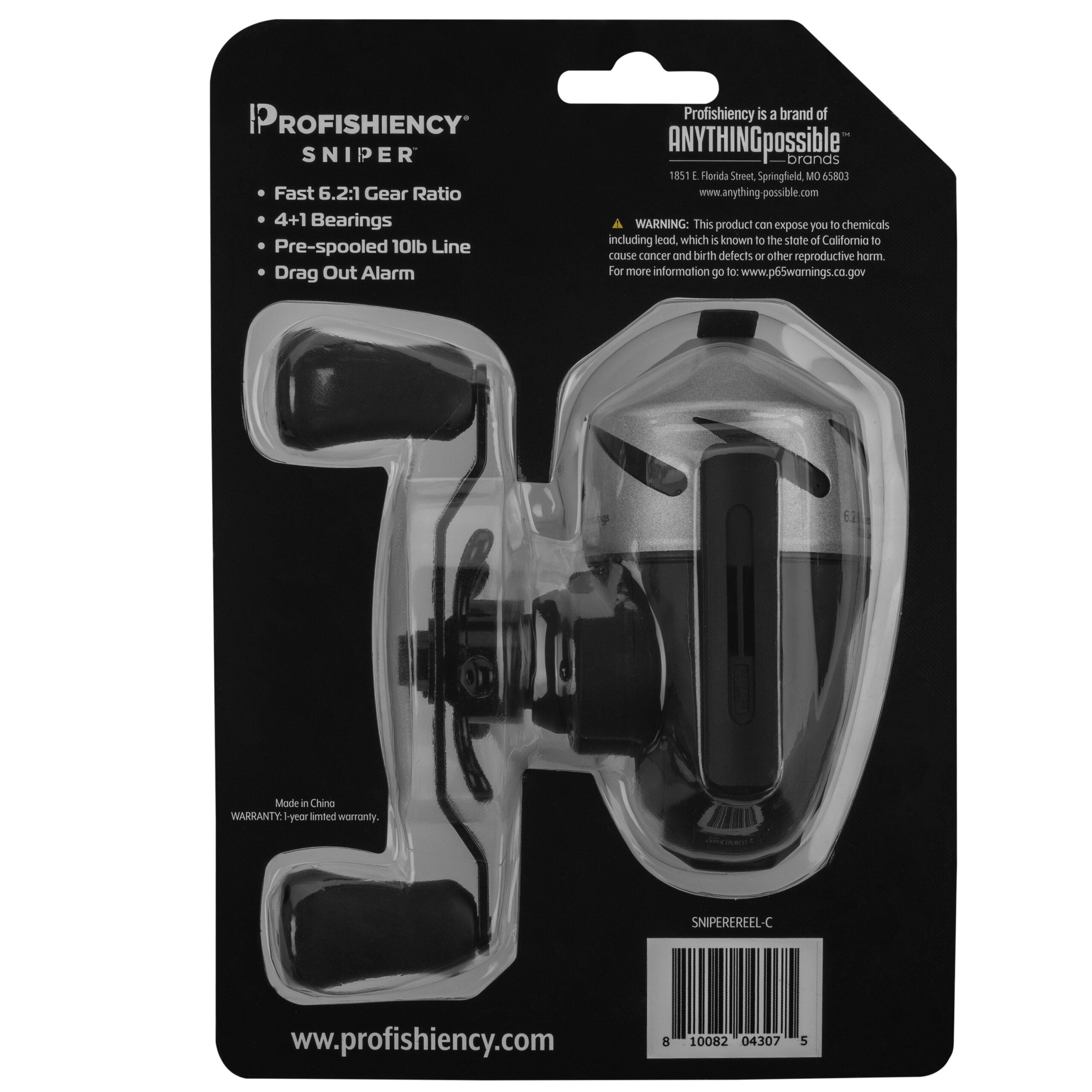 ProFISHiency Sniper E-Series Freshwater Spincast Reel with Stainless Steel Cone