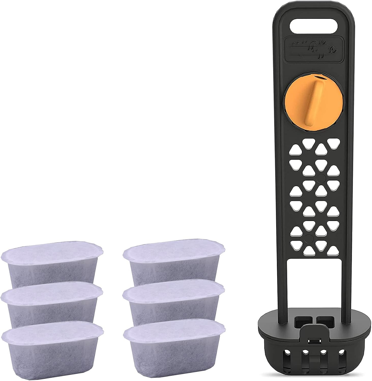 Advanced replacement water filter cartridge, easy to measure and washable 12 cup coffee machine, two-step advanced filtration system with activated carbon and ion exchange resin (12 packs)