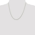 thumbnail image 5 of White Sterling Silver chain Figaro Pendant 20 in 1.4 mm, 5 of 5