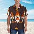 thumbnail image 2 of Balery Fall Gnomes Camisas hawaianas de manga corta para hombre, camisas playeras de corte holgado, camisas de vacaciones con botones,X-Large, 2 of 7