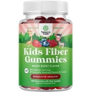 Natures Craft Prebiotic Fiber Gummies for Kids Digestive Health, Mixed Berry, 120 Count