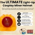 thumbnail image 2 of Nicky Bigs Novelties Yellow Miner Helmet with LED Light – Adjustable Adult Fake Construction Hat – Funny Cosplay Party Costume Accessory, 2 of 7