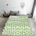 thumbnail image 5 of Honeii Green Avocado Print Fleece Blanket - Throw Blanket for Bed, Sofa, Couch, Camping, and Travel , Microplush Ultra Soft Warm Blanket-60"x50", 5 of 7