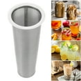 thumbnail image 4 of Stainless Steel Coffee Brew Infuser Cone Cold Brew Coffee Filter 304 Stainless Steel Cold Brew Coffee Filter Cone Mesh With White Rubber Circle Coffee Brew Infuser For Fruit Drink, 4 of 8