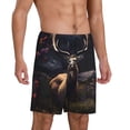 thumbnail image 2 of Sikiie Regal Stag In Forest Mens Pajama Shorts, Lounge Pant, Men's shorts，Sleep Pj Shorts for Men-3X-Large, 2 of 6