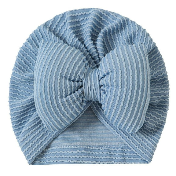 Adorable Solid Color Knit Bow Hat & Headband Set for Baby Girls - Must-Have Hair Accessory