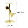 thumbnail image 2 of OUNONA 1Set Pedestal Candle Holders In Golden Iron For Tabletop 11.4x3.9x3.9in, 2 of 7