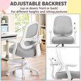 thumbnail image 2 of ‌Hoffree Kids Desk Chair with Adjustable Backrest Flipped Arms Ergonomic Study Chair wtih Adjustable Footrest Height Rolling Pink office chair for Teens Boys Girls in Study Room, 2 of 9