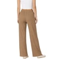 thumbnail image 5 of Women's Ribbed Straight Leg Drawstring Lounge Pants Soft Casual Relaxed Fit, 5 of 7