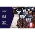 thumbnail image 3 of Moonrays 91381 Payton 2.4 Lumens Solar LED Plastic Landscape Path Lights, 8 Pack, 3 of 5