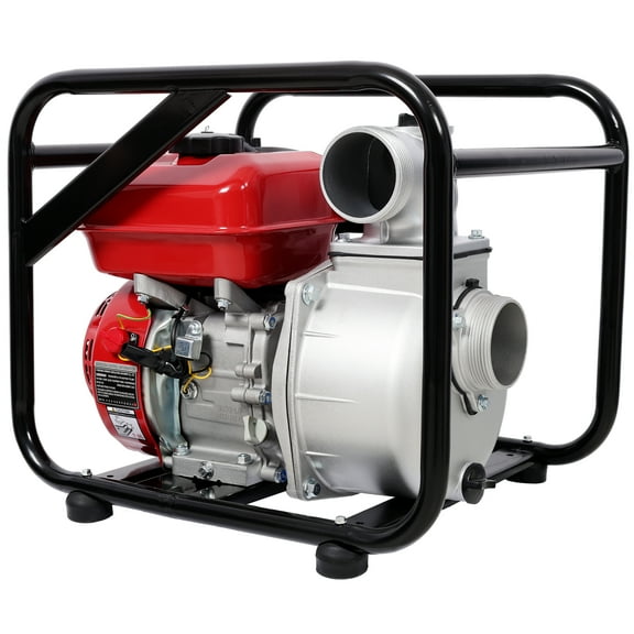 Trash Water Pump Gas Engine Powered Water Pump 3" inlet&outlet, Flow:264Gpm , 7HP Engine 212CC, EPA Certificated, 3in NPT Connector, with 25FT Flat Hose outlet Fittings for Irrigation Pool