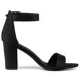 thumbnail image 7 of Unique Bargains Women's Chunky High Heel Ankle Strap Sandals 2 Packs Black 8.5, 7 of 7