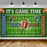 Football Garage Door Cover Banner Decorations, Football Field Themed Outdoor Car Garage Door Murals Buddy Decorations 13 X 6 Ft