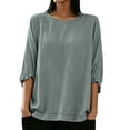 thumbnail image 6 of Sexlip Women's Top Comfortable Wear Everyday Versatile Wear Easy Care Fabric Fashion Forward Modern Style Classic Design Green XL, 6 of 7