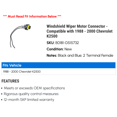 thumbnail image 2 of Windshield Wiper Motor Connector - Compatible with 1988 - 2000 Chevy K2500 1989 1990 1991 1992 1993 1994 1995 1996 1997 1998 1999, 2 of 2