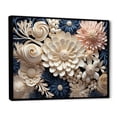 thumbnail image 2 of Designart "Collage Of Blue And White Coral Blossoms" Coastal Coral Under Water Floater Framed Wall Art Prints, 2 of 5