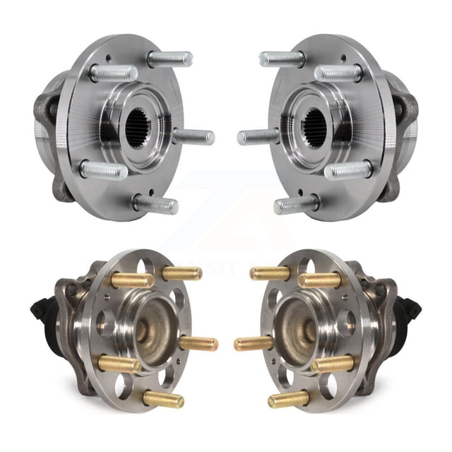 Kugel Front Rear Wheel Bearing & Hub Assembly Kit for Car 2017-2019 Kia Soul - Left Right Side (Driver Passenger) K70-101931