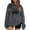 Dark Gray, variant on Fiaer Womens Sweatshirts Crew Neck Long Sleeve Pullover Letter Graphic Plus Size Loose Fit Fashion Comfort Tops Red XL